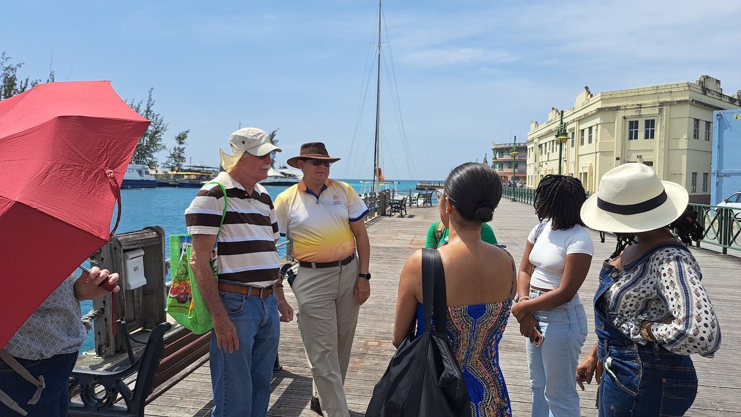 Participating in a workshop in Barbados